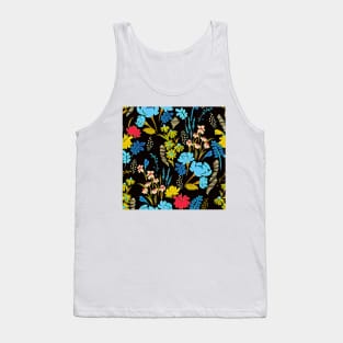 Hibiscus Bright Yellow Floral Seamless Pattern Tank Top